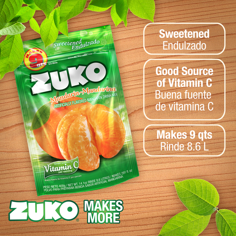 Zuko Drink Mix Mandarin Family Pack, 14.1 oz