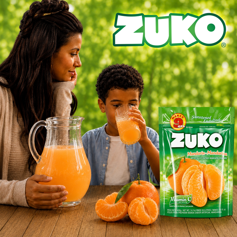 Zuko Drink Mix Mandarin Family Pack, 14.1 oz
