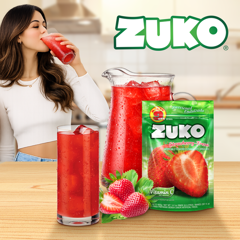 Zuko Drink Mix Strawberry Family Pack, 14.1 oz