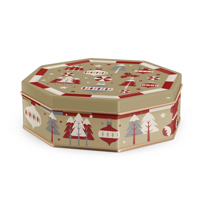 Dux Holiday Christmas Cookies Octogonal Tin, 9.17 oz