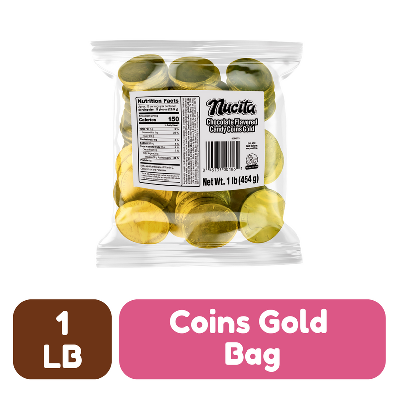 Nucita Chocolate Gold Coins Bag, 1 lb