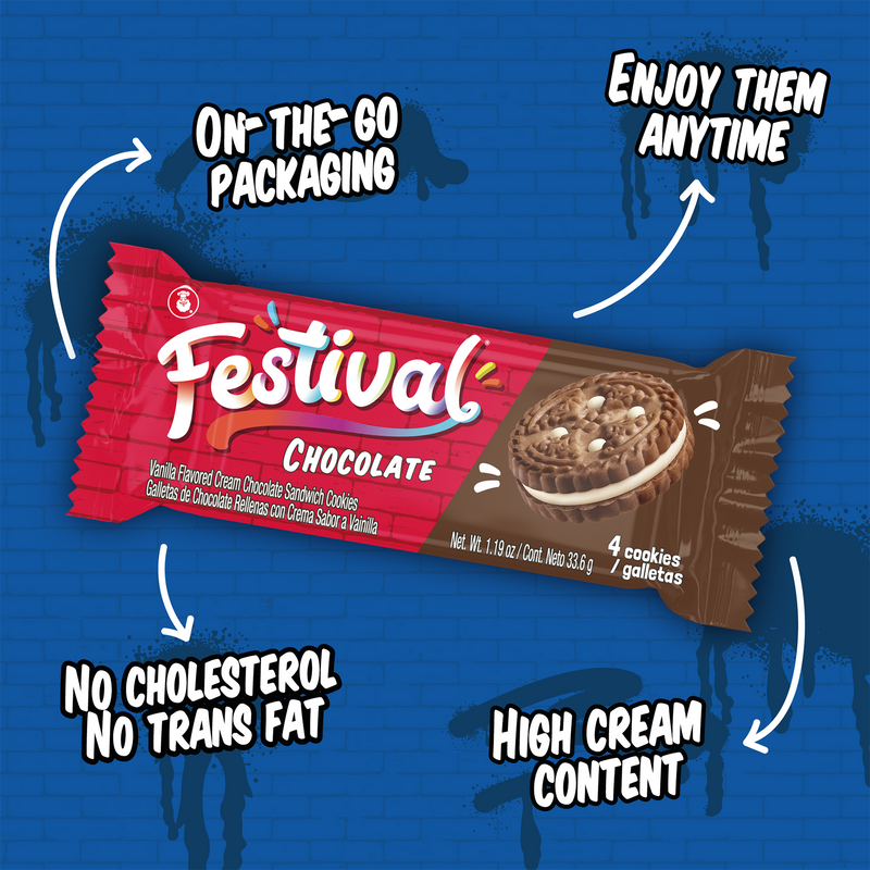 Festival Chocolate Cookie, 12 Snack Packs, 14.22 oz