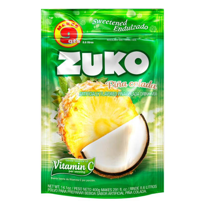 Zuko Drink Mix Piña Colada Family Pack, 14.1 oz