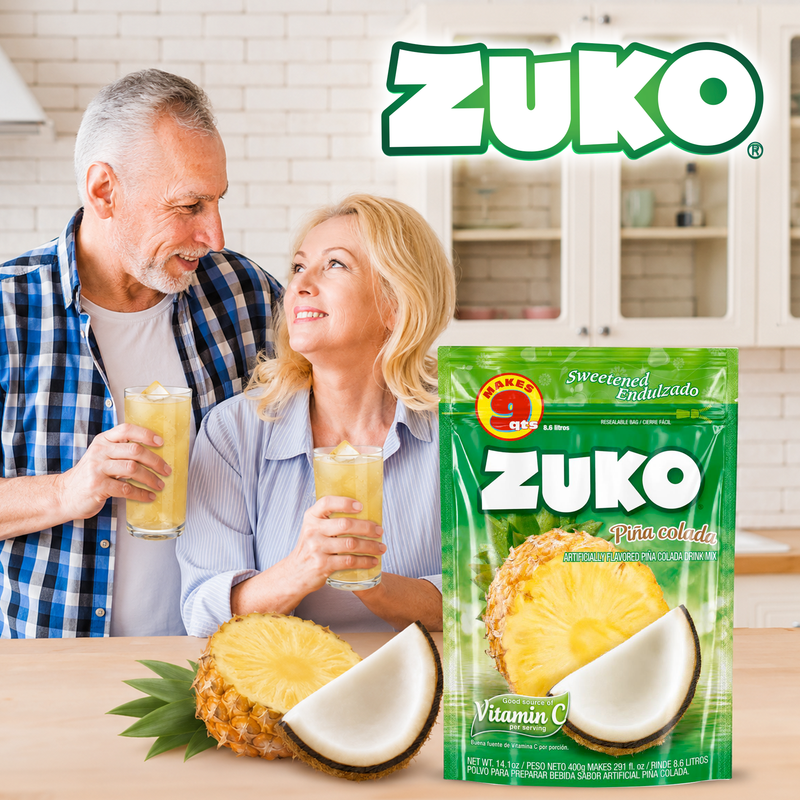 Zuko Drink Mix Piña Colada Family Pack, 14.1 oz