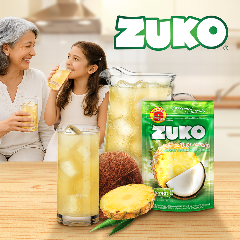 Zuko Drink Mix Piña Colada Family Pack, 14.1 oz