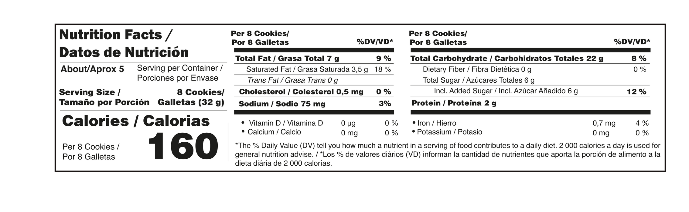 Dux Holiday, Christmas Cookies, Gift Box 5.3 oz.Nutritional Facts.