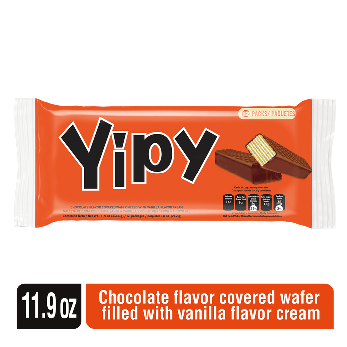 Yipy Wafers Bag, 10.6 oz - Pack of 12