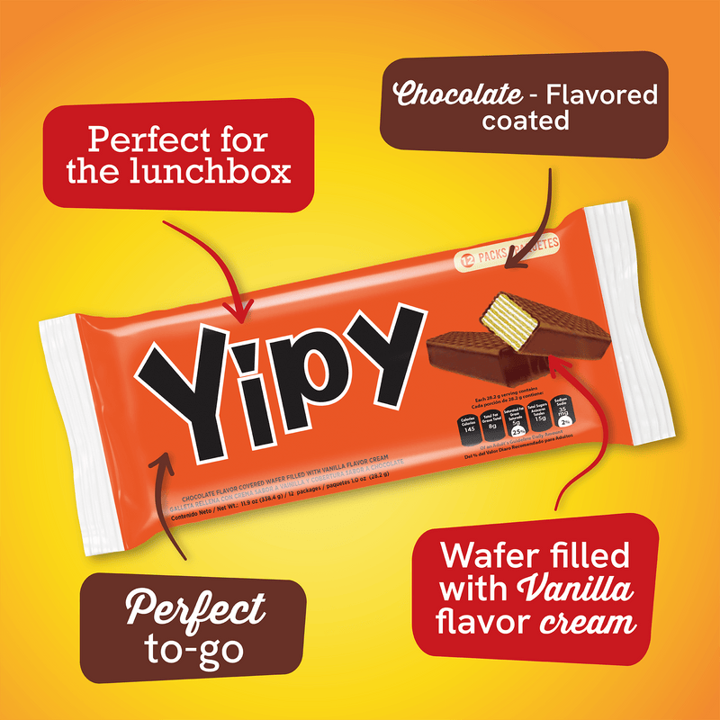 Yipy Wafers Bag, 10.6 oz - Pack of 12