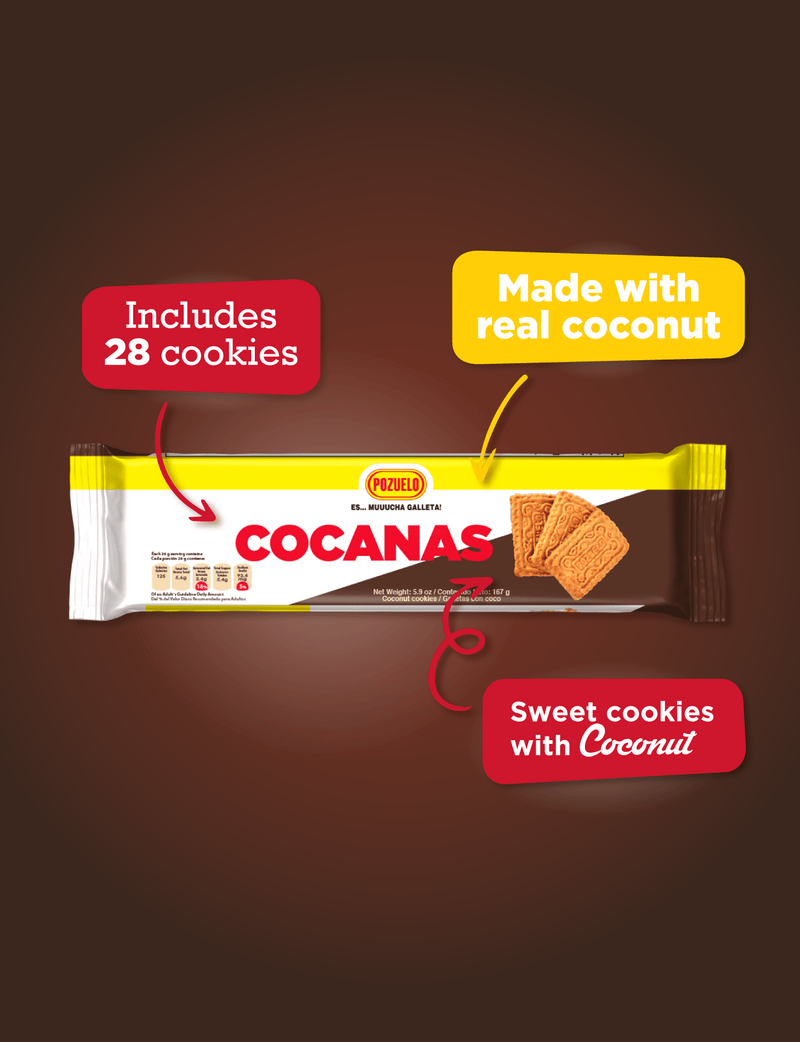 Cocanas Galletas Bolsa 4.82 oz - 12 ct