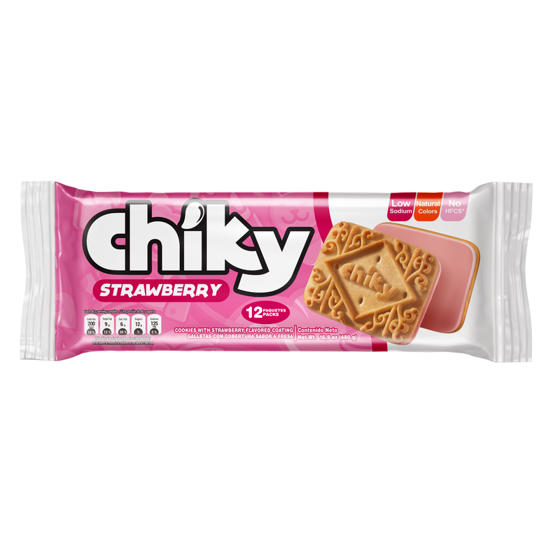 Chiky Strawberry Cookies, 12 Count, 16.9 oz