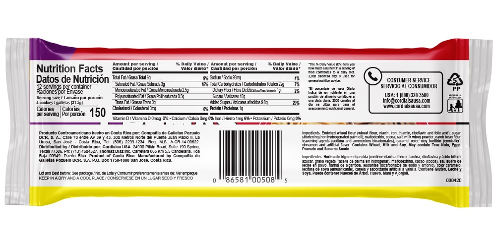 Cremas Pozuelo Mixed Chocolate-Vanilla Bag, 12 Count, 13.3 oz