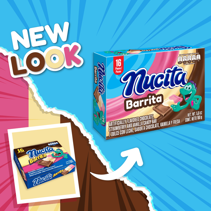 Nucita Barrita Tri-Sabor Box, 16 Pieces, 5.6 oz