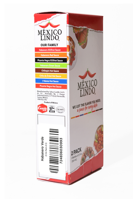México Lindo Habanero Salsa Picante Verde 5 oz