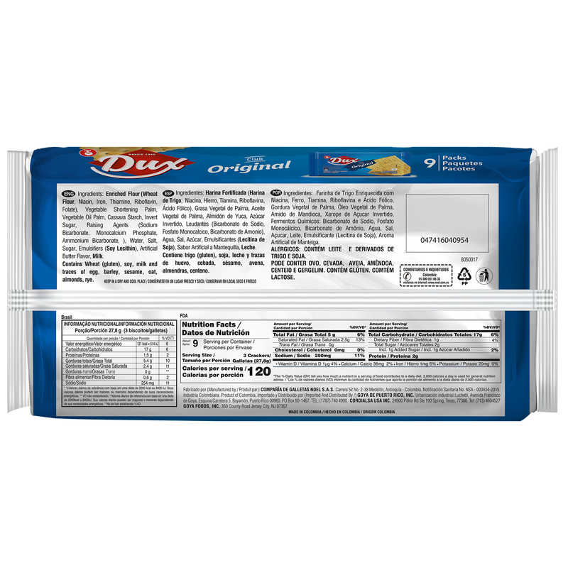 Dux Original, Crackers Bag, 8.8 Oz