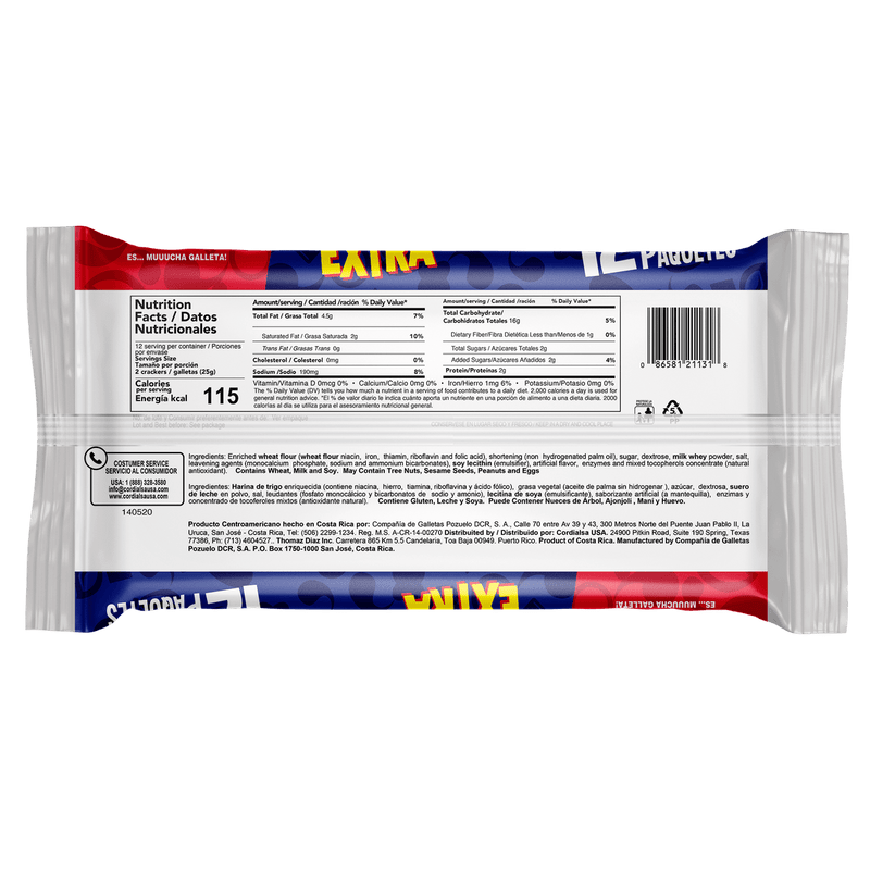 Club Extra Galletas Bolsa 10.5 oz - 12 u.