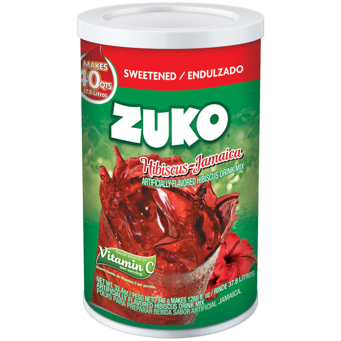 ZUKO JAMAICA Instant Powder Drink, Canister, No Sugar Needed, 33.4 Oz