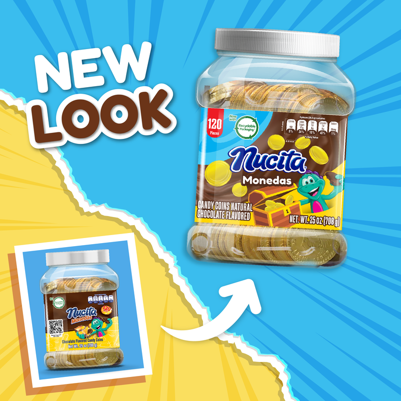 Nucita Chocolate Gold Coins Jar, 120 Count, 25 oz