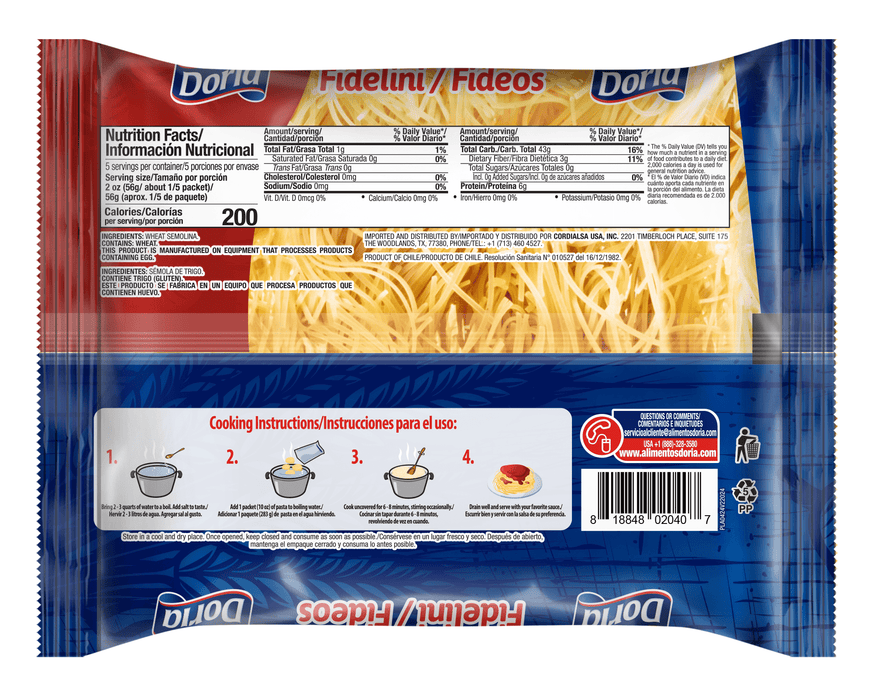 Doria Fidelini, 10 oz