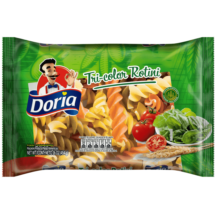 Doria Tri-Color Rotini, 16 oz