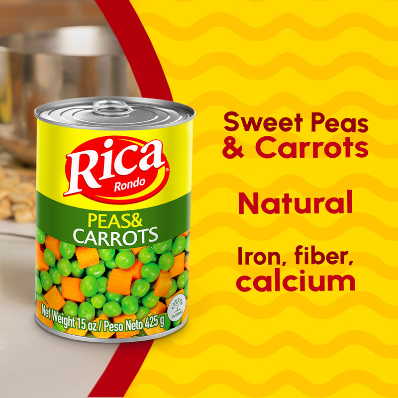 Rica Peas and Carrots Can, 15 oz
