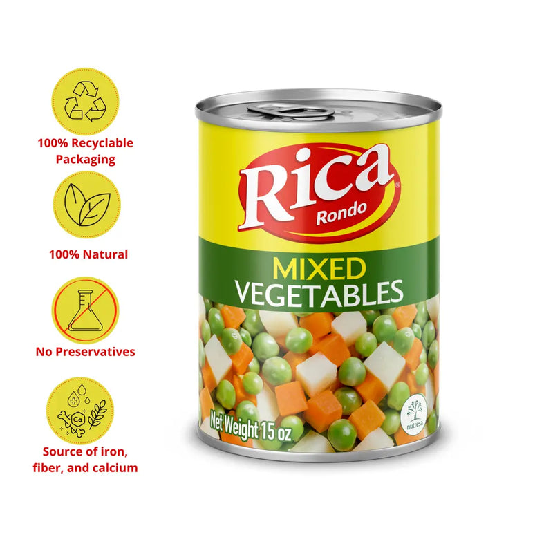 Rica Mixed Vegetables Can, 15 oz