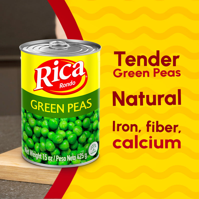 Rica Green Peas Can, 15 oz