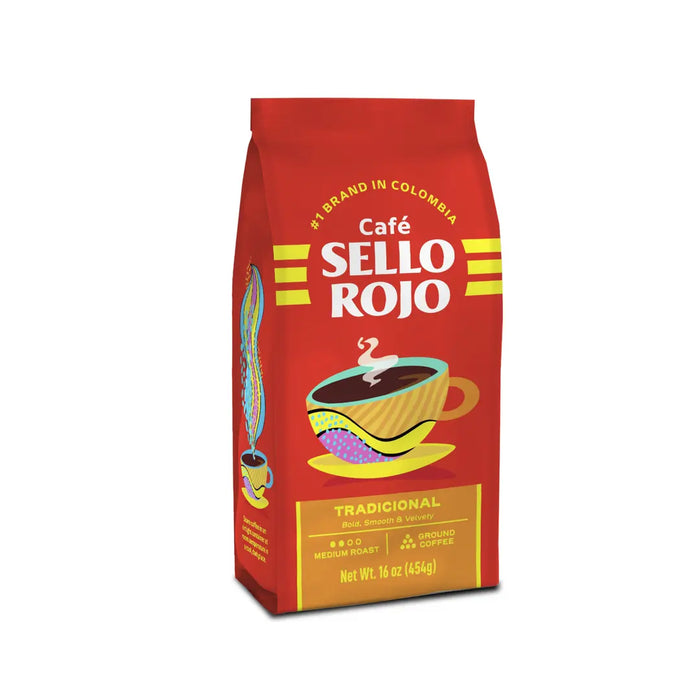 Sello Rojo Ground Coffee Tradicional Bag, 16 oz