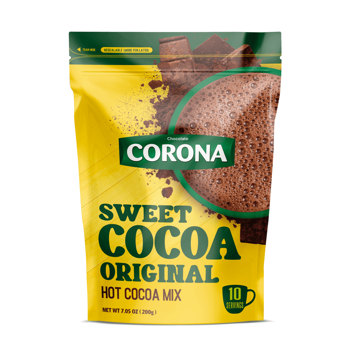 R*。様 CORONA KCP-2220Y ブラウン Corona Sweet Cocoa Original Doypack, 7.05 oz — Cordialsa USA