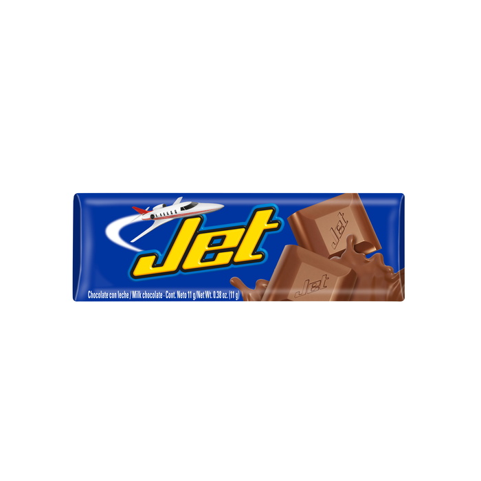 Barra de chocolate con leche Jet Display 24 ct + Álbum Jet GRATIS