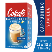Colcafe Cappuccino Vanilla Box, 6 Count, 3.8 oz