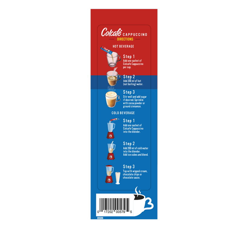 Colcafe Cappuccino Vanilla Box, 6 Count, 3.8 oz