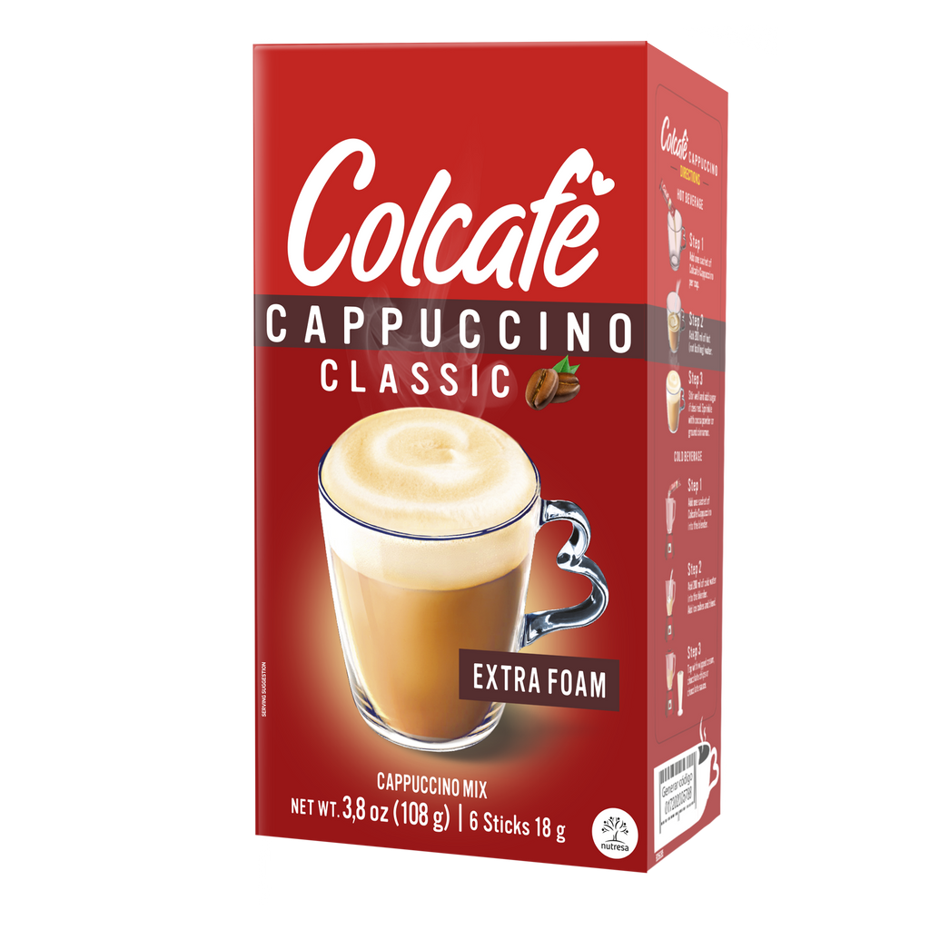 Colcafe Cappuccino Classic Box, 6 Count, 3.8 oz — Cordialsa USA