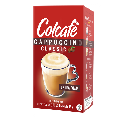 Colcafe Cappuccino Classic Box, 6 Count, 3.8 oz