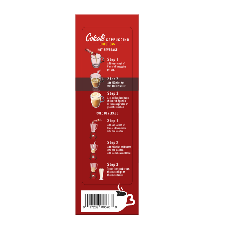 Colcafe Cappuccino Classic Box, 6 Count, 3.8 oz