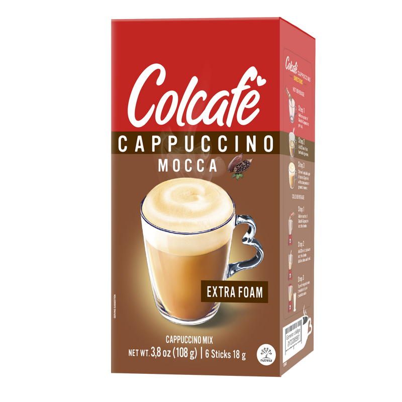 Colcafe Cappuccino Mocca Box, 6 Count, 3.8 oz — Cordialsa USA Colcafe Cappuccino Mocca Box, 6 Count, 3.8 oz — Cordialsa USA