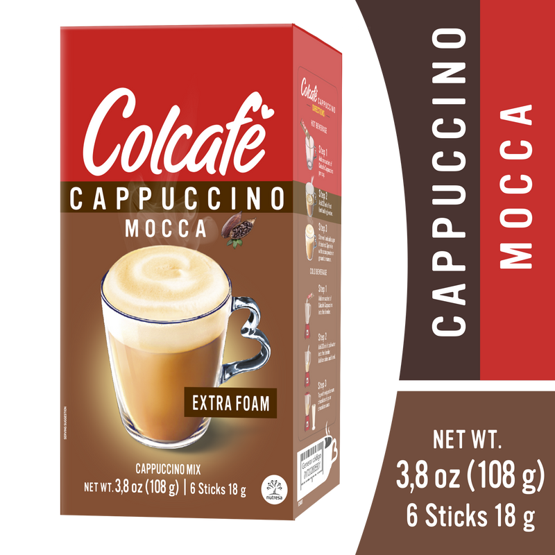 Colcafe Cappuccino Mocca Box, 6 Count, 3.8 oz