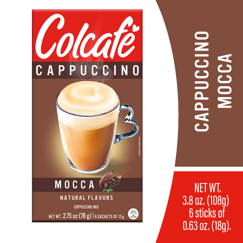 Colcafe Cappuccino Mocca Box, 6 Count, 3.8 oz — Cordialsa USA Colcafe Cappuccino Mocca Box, 6 Count, 3.8 oz — Cordialsa USA