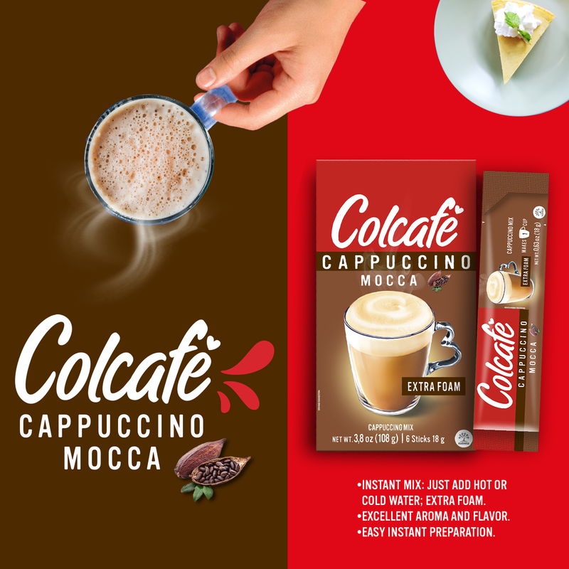 Colcafe Cappuccino Mocca Box, 6 Count, 3.8 oz — Cordialsa USA Colcafe Cappuccino Mocca Box, 6 Count, 3.8 oz — Cordialsa USA