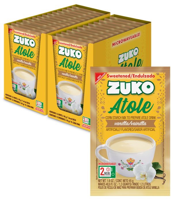 Zuko Atole Vainilla Display 24 ct x 1.6 oz