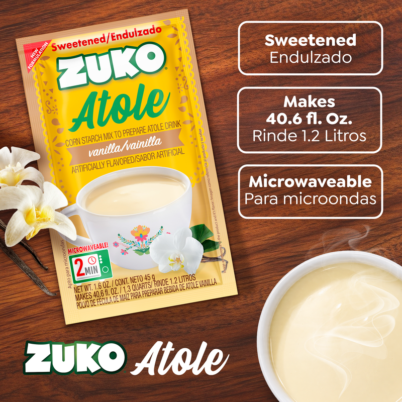 Zuko Atole Vainilla Display 24 ct x 1.6 oz