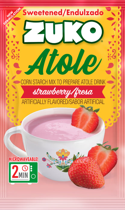 Zuko Atole Fresa Display 24 ct x 1.6 Oz