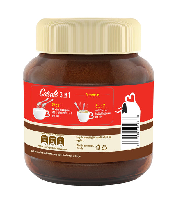 Colcafe 3 in 1 Coffee Jar, 13.4 oz