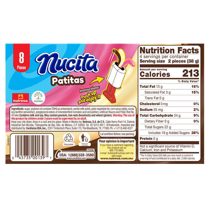 Nucita Patitas Caja 5.35 Oz