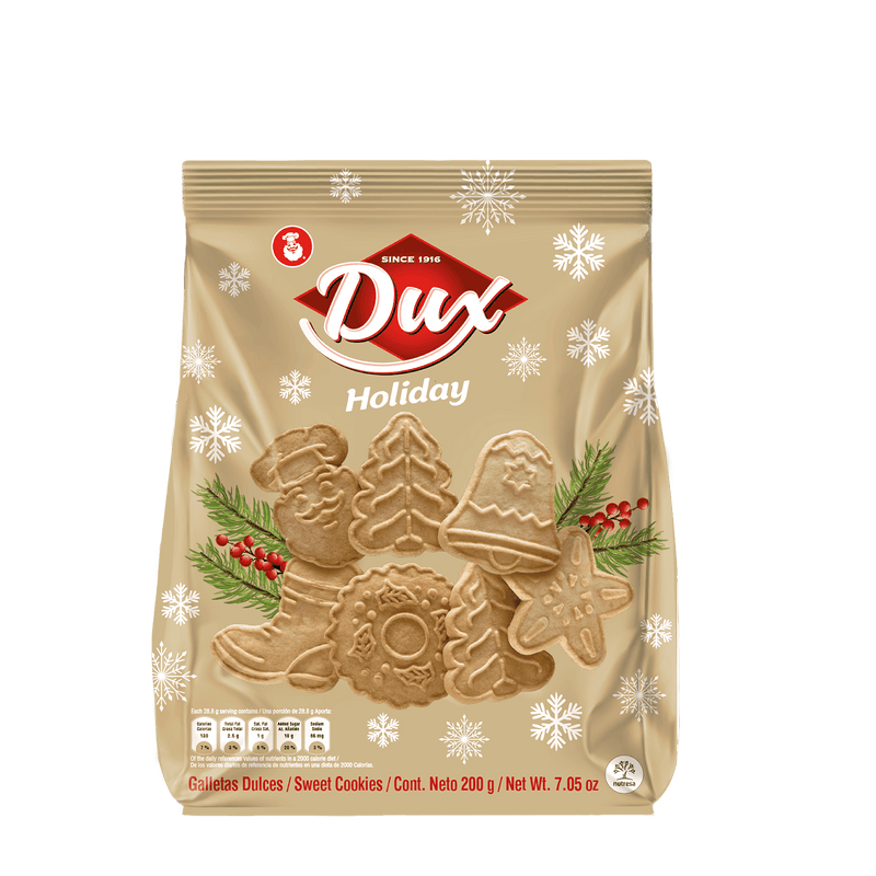 Dux Holiday Christmas Sweet Cookies Bag, 7.05 oz