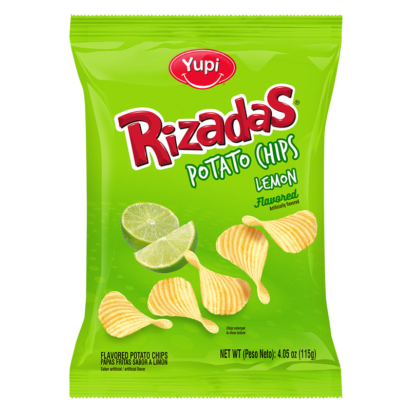 Yupi Rizadas Potato Chips, Lemon Flavored, 4.05 oz
