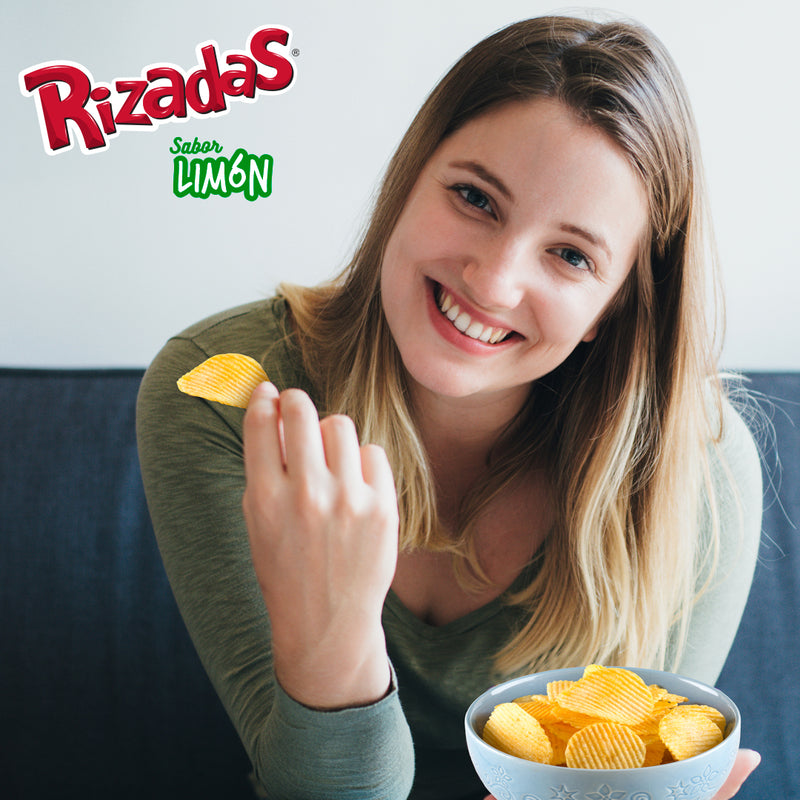 Yupi Rizadas Potato Chips, Lemon Flavored, 4.05 oz