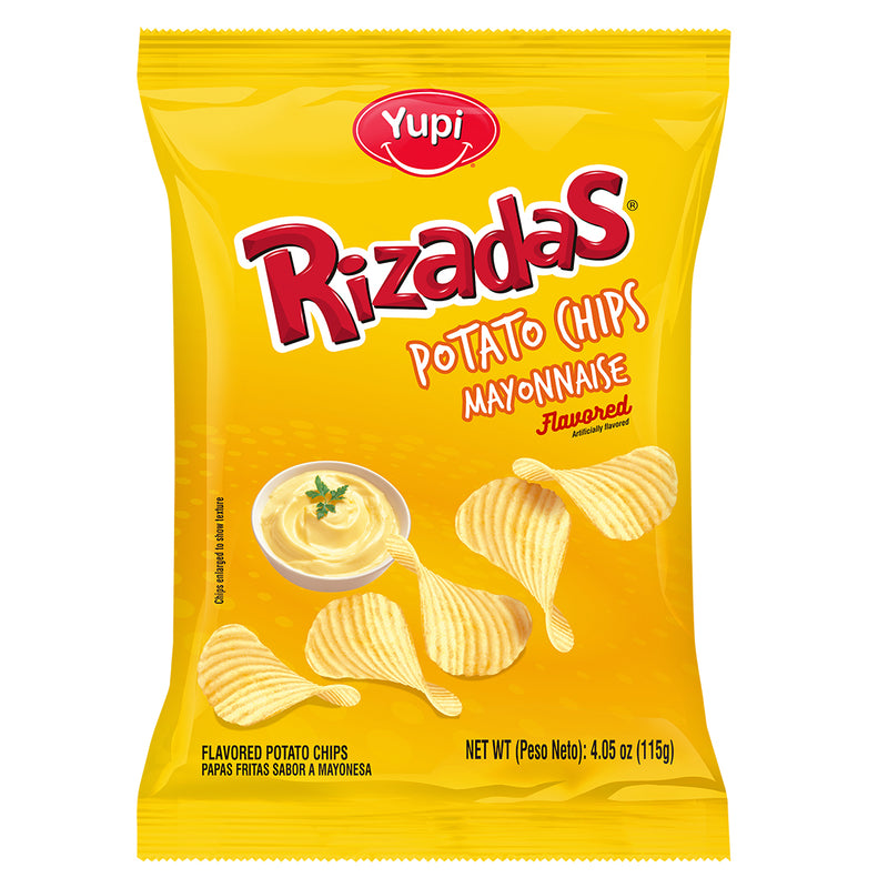 Yupi Rizadas Potato Chips, Mayonnaise Flavored, 4.05 oz