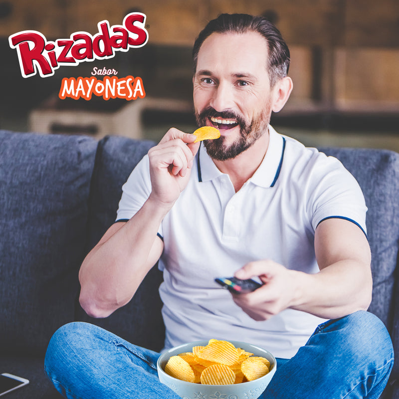 Yupi Rizadas Potato Chips, Mayonnaise Flavored, 4.05 oz
