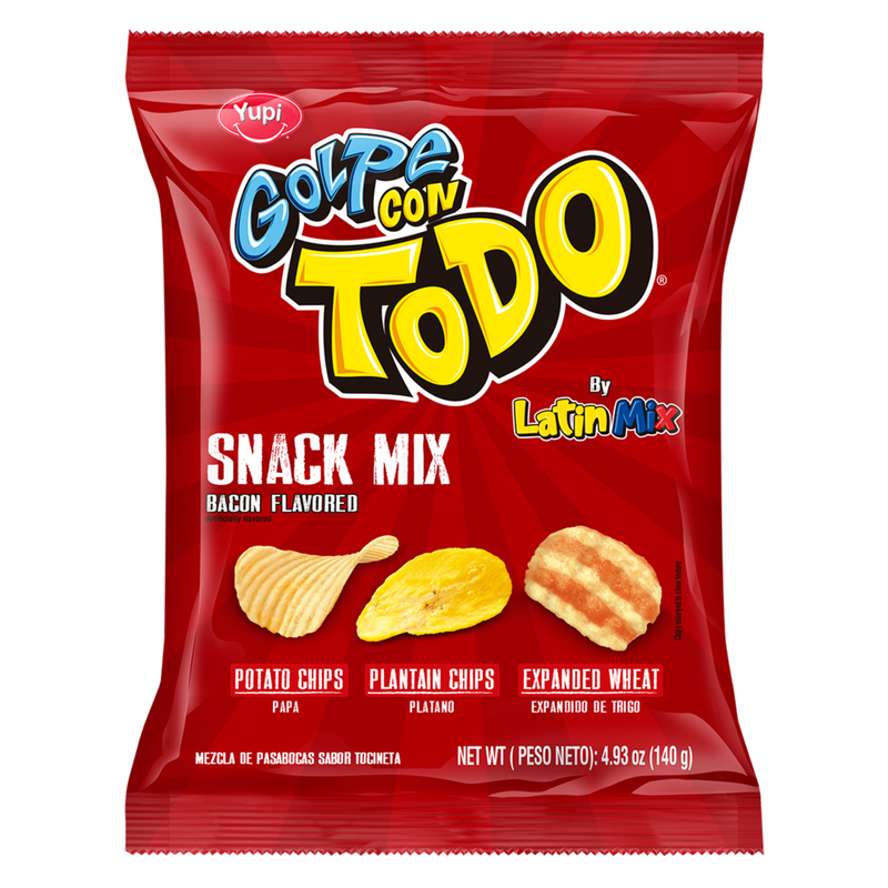 Yupi Golpe Latin Mix Original, Bacon Flavored Snack Mix, 4.93 oz