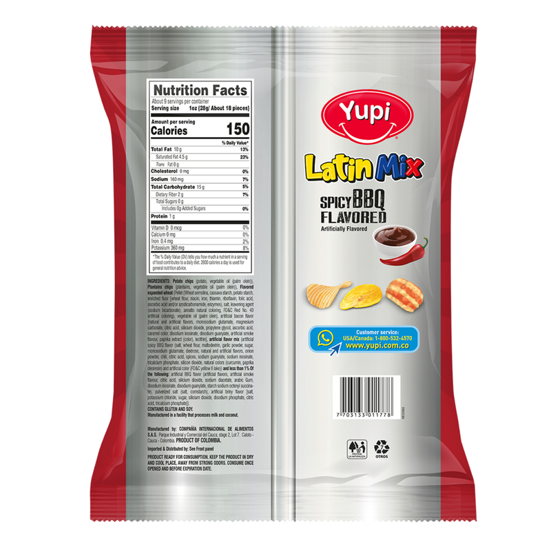 Yupi Golpe Latin Mix, Spicy BBQ Flavored Snack Mix, 8.81 oz